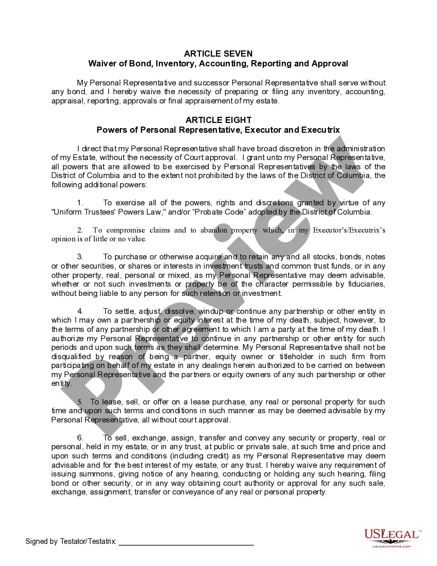 Preview Mutual Wills containing Last Will and Testaments for Man and Woman living together not Married with No Children