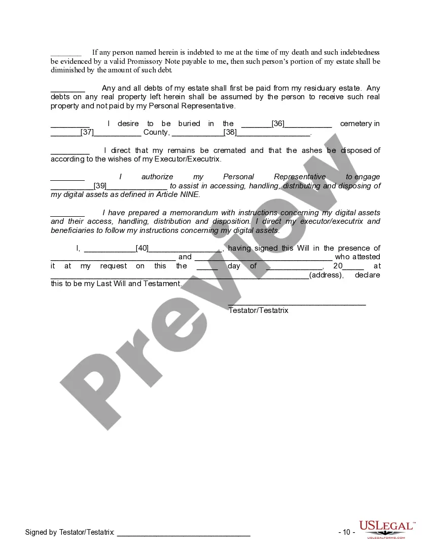 Preview Mutual Wills Package of Last Wills and Testaments for Man and Woman living together not Married with Adult Children