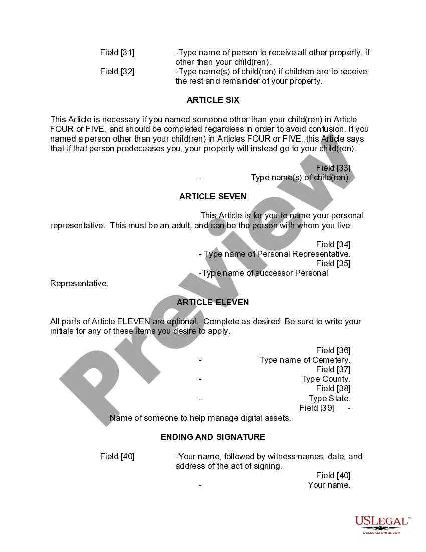 Preview Mutual Wills Package of Last Wills and Testaments for Man and Woman living together not Married with Adult Children