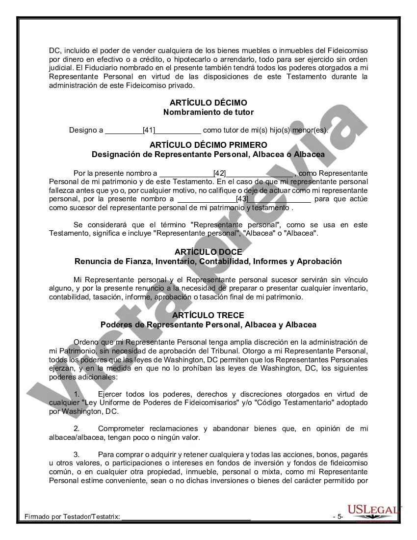 Preview Testamentos Mutuos o Últimas Voluntades y Testamentos para Personas Solteras que conviven con Hijos Menores