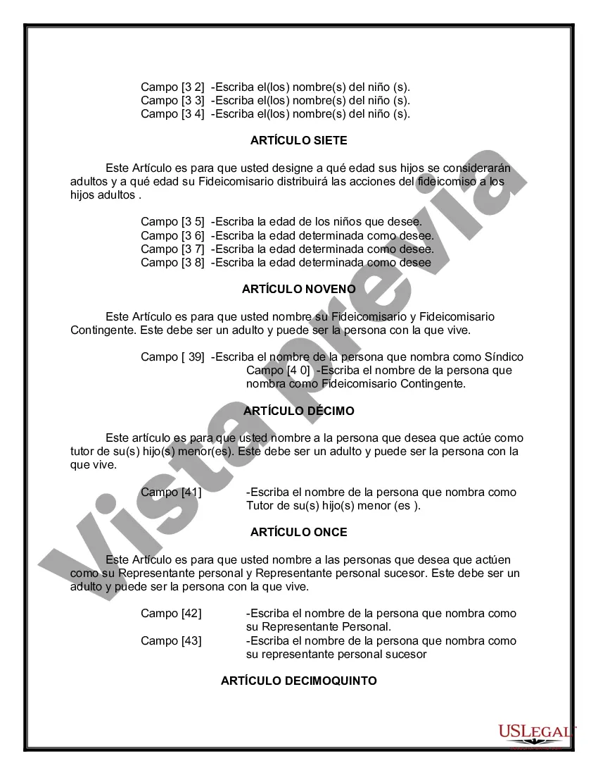 Preview Testamentos Mutuos o Últimas Voluntades y Testamentos para Personas Solteras que conviven con Hijos Menores