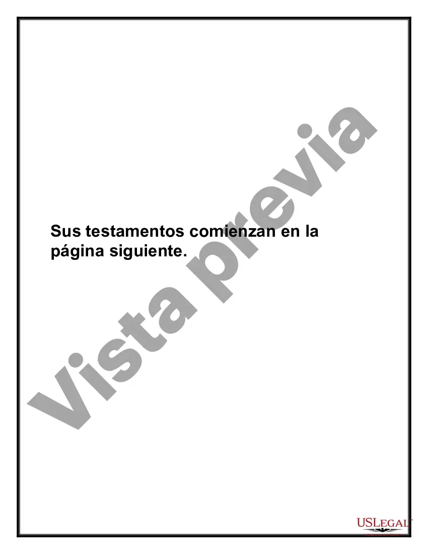 Preview Testamentos Mutuos o Últimas Voluntades y Testamentos para Personas Solteras que conviven con Hijos Menores