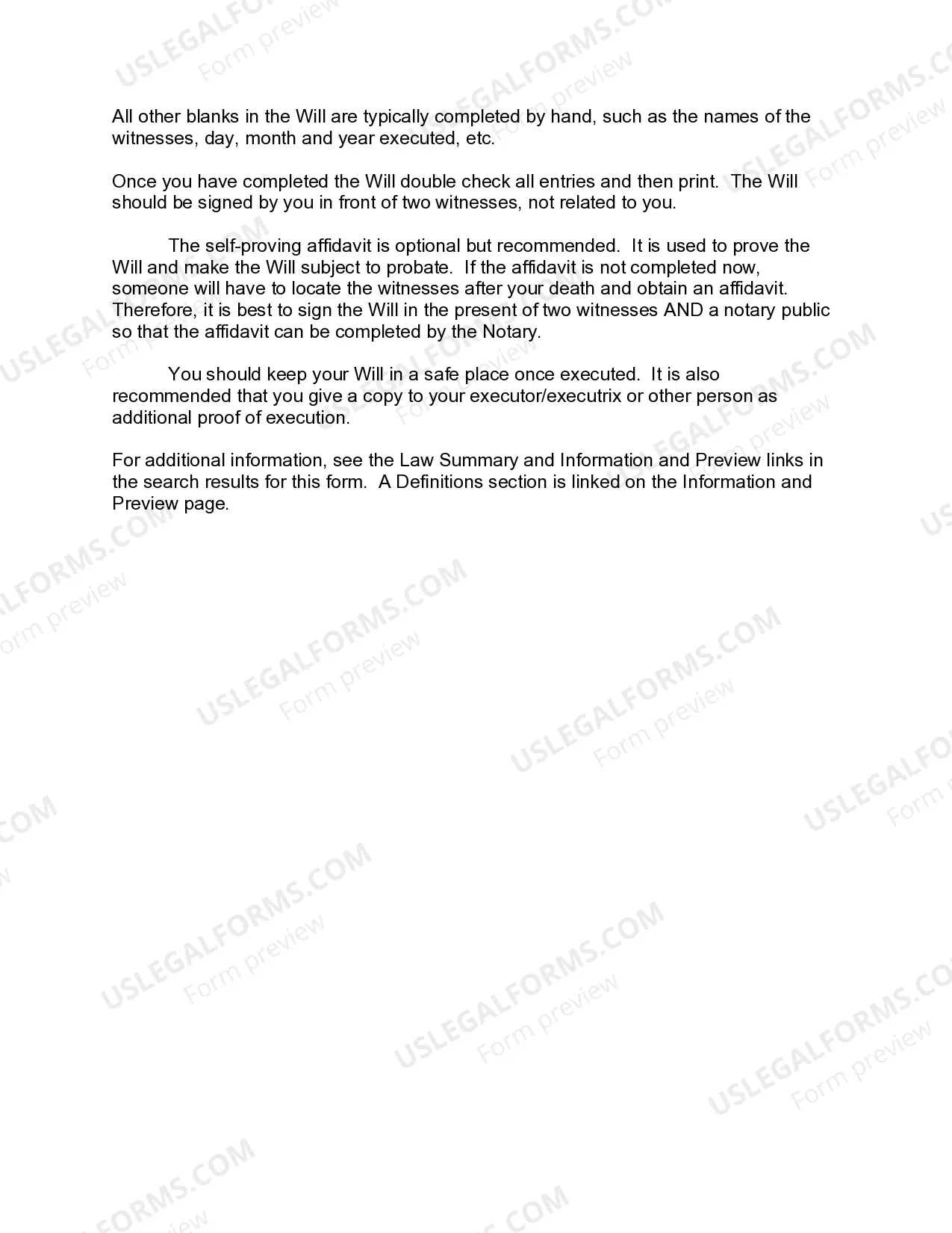 Preview Mutual Wills or Last Will and Testaments for Man and Woman living together, not Married with Minor Children