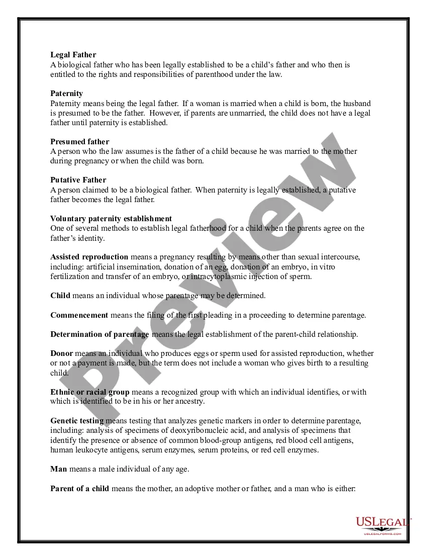 Preview Paternity Law and Procedure Handbook