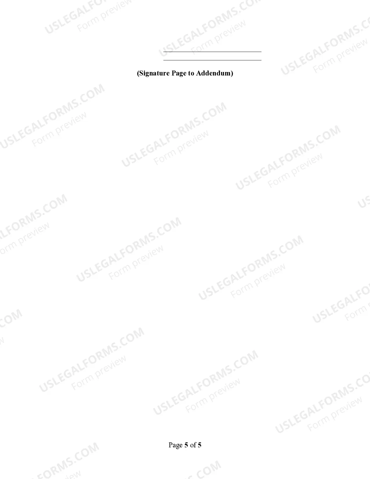 Preview Addendum to Joint Venture Agreement