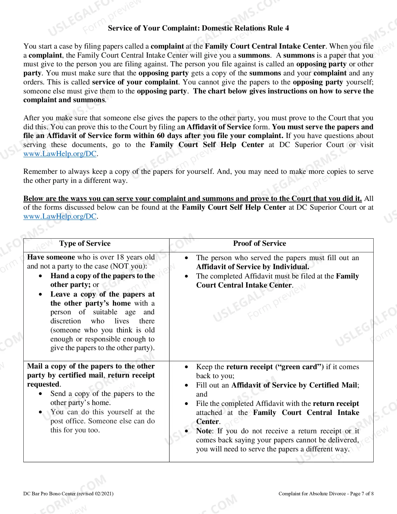 Preview Complaint for Absolute Divorce
