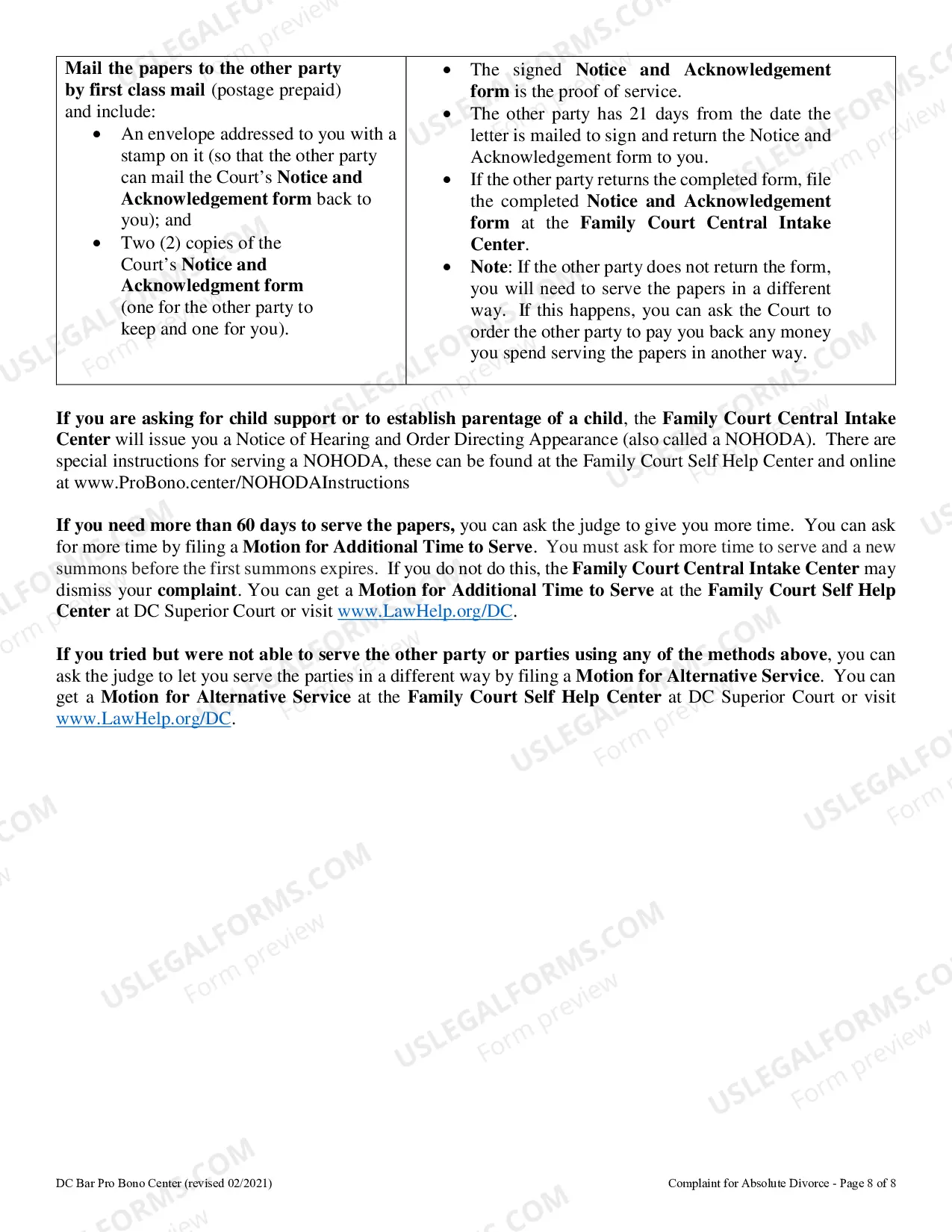 Preview Complaint for Absolute Divorce
