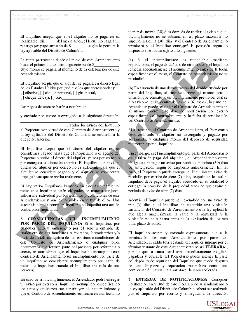 Preview Contrato de arrendamiento de alquiler residencial