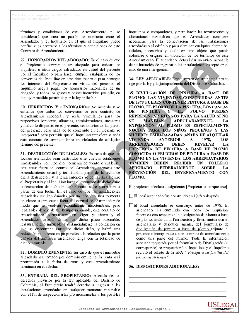 Preview Contrato de arrendamiento de alquiler residencial