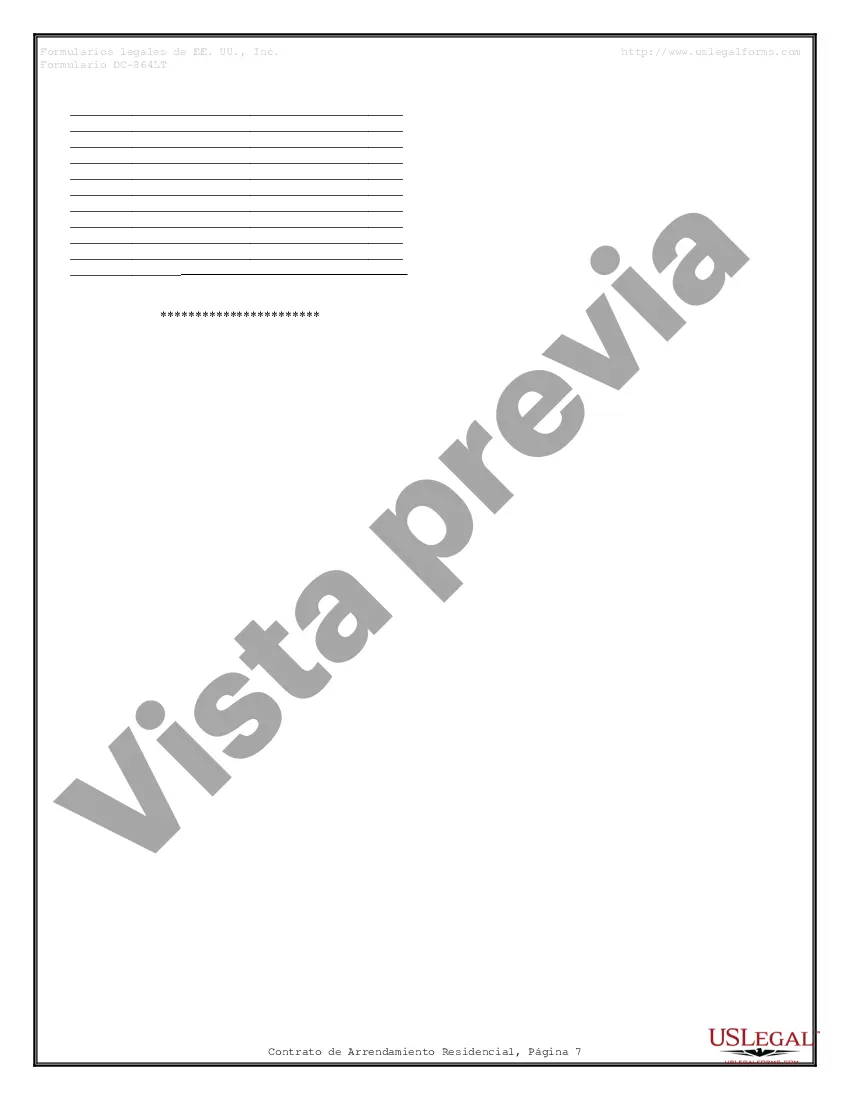 Preview Contrato de arrendamiento de alquiler residencial