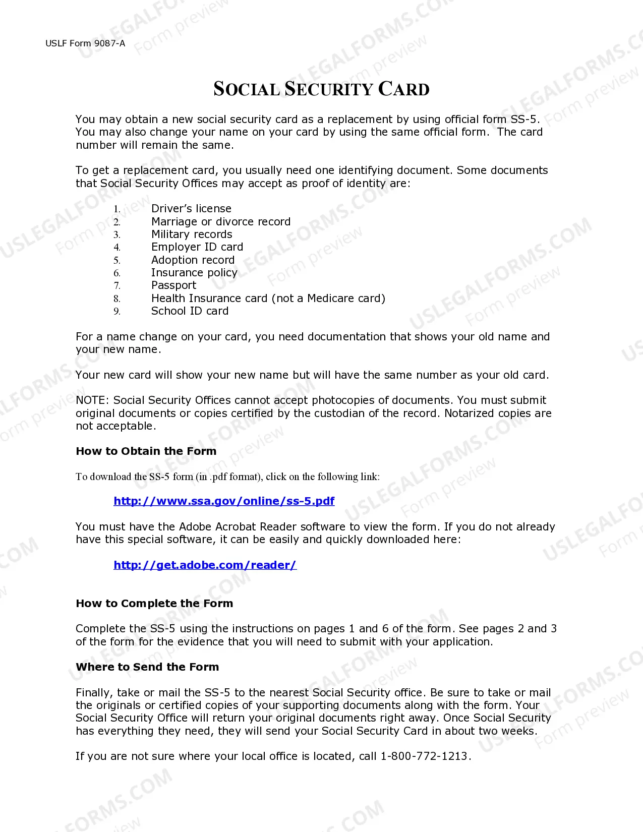 Preview Name Change Notification Package for Brides, Court Ordered Name Change, Divorced, Marriage