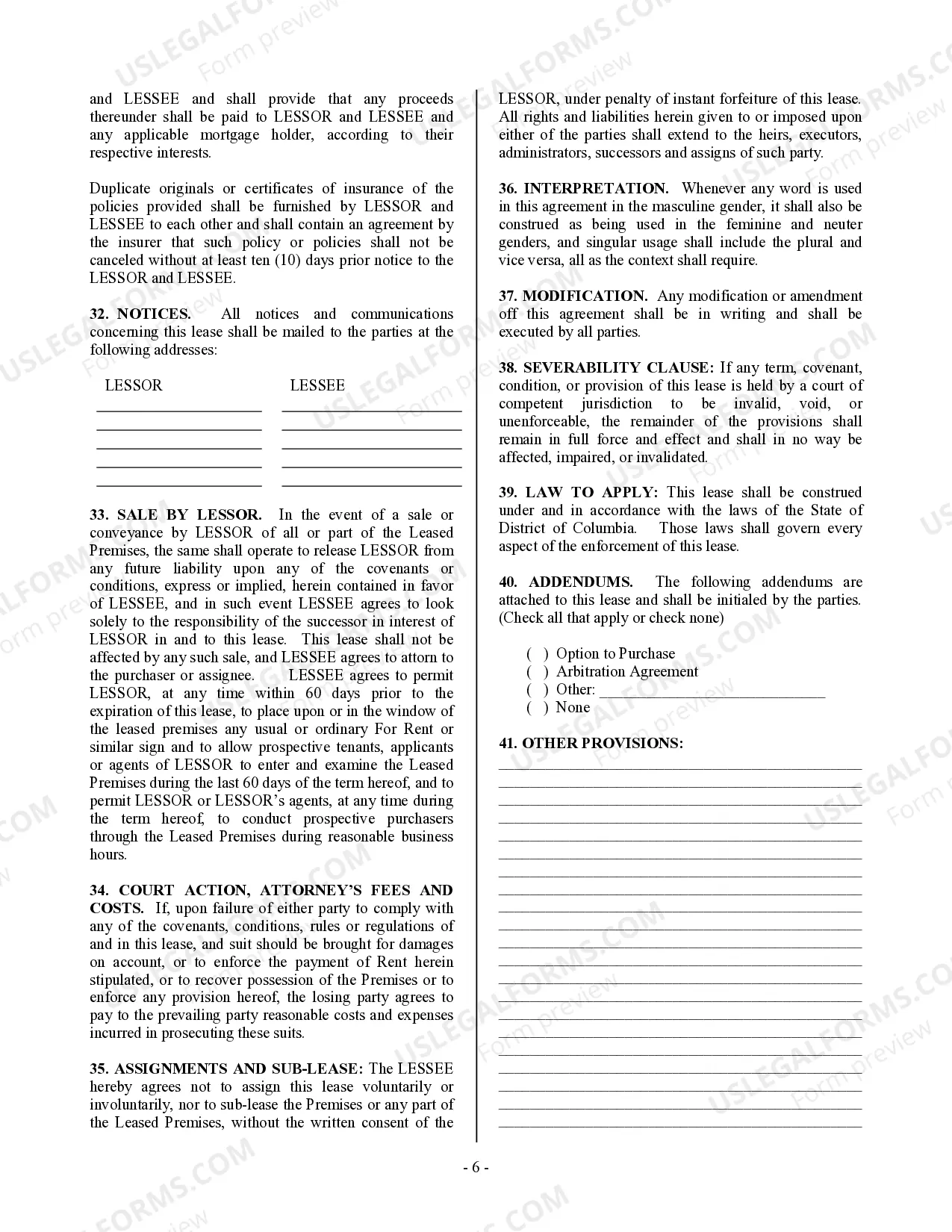 Preview Commercial Building or Space Lease