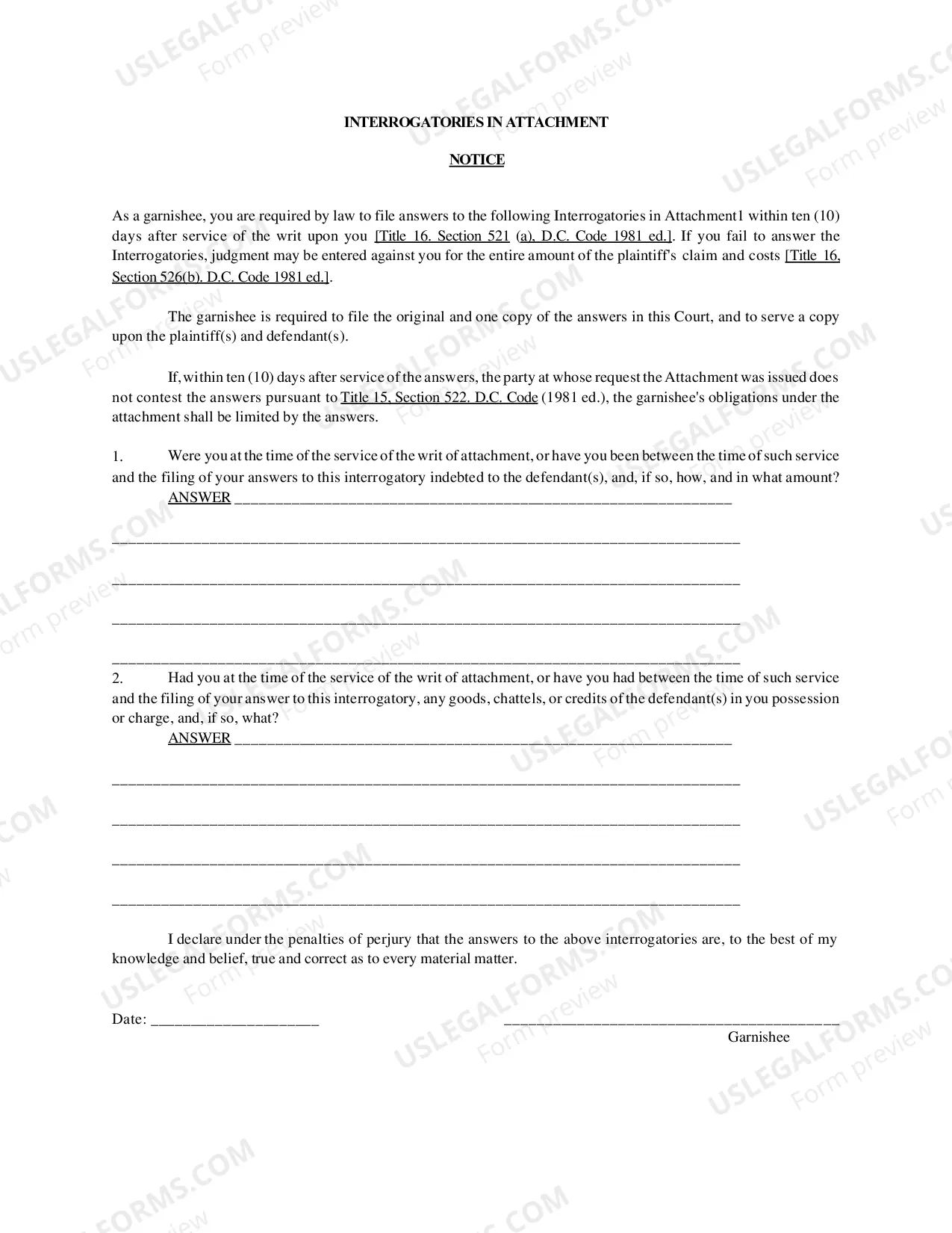 Preview Writ of Attachment on Judgment Other than Wages, Salary, and Commissions