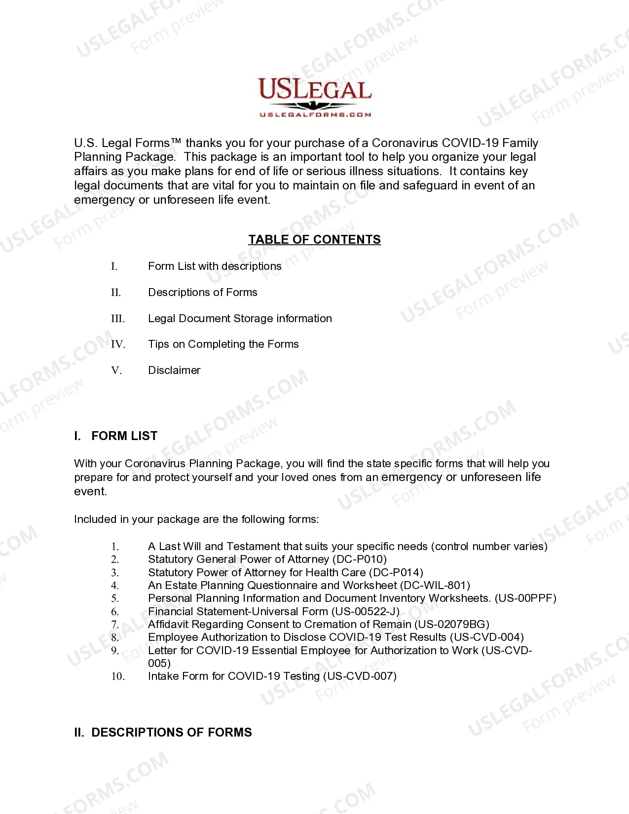 Preview District of Columbia Coronavirus COVID-19 Family Planning Package