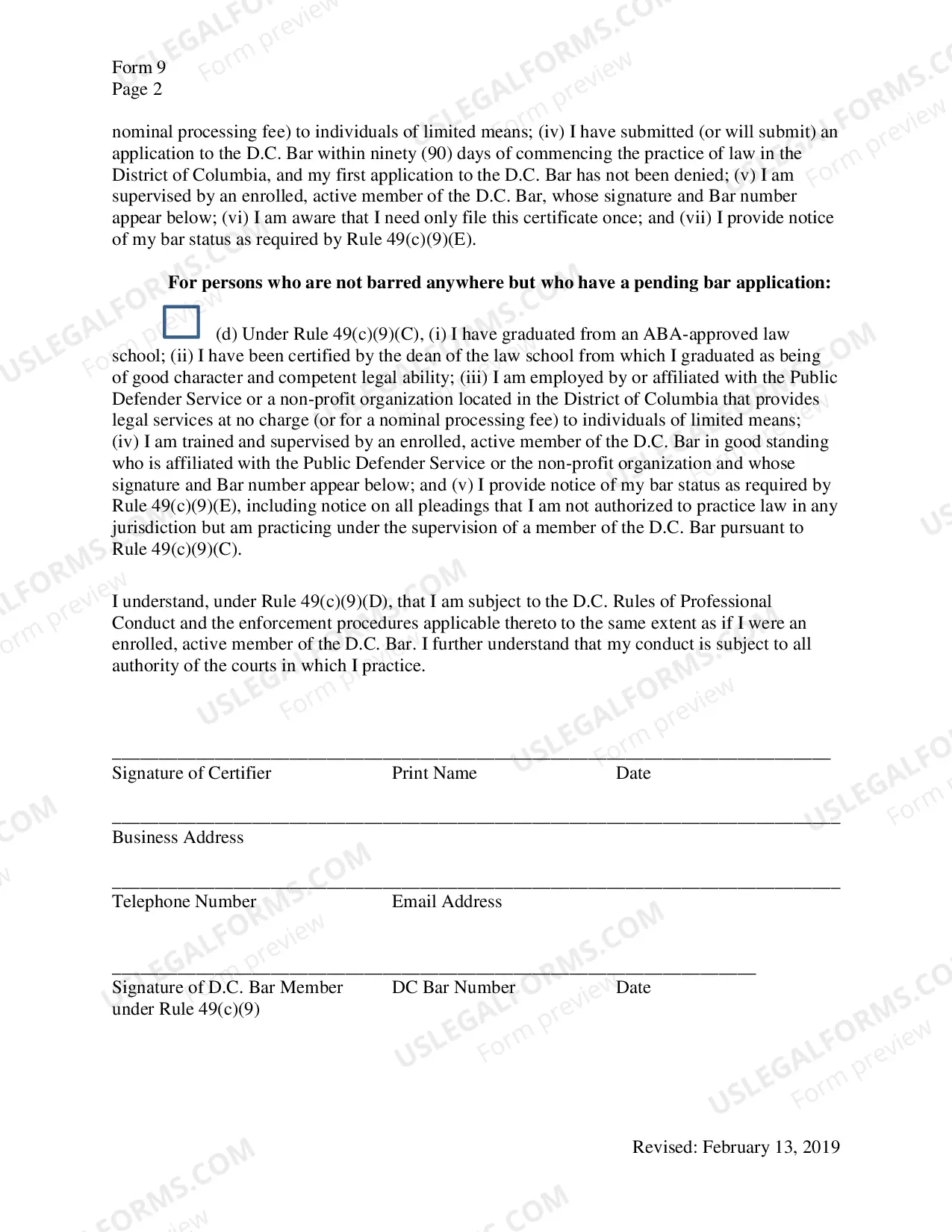 Preview Certification of Practice Pro Bono Publico