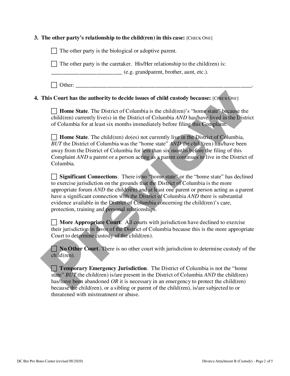 page 1 Attachment B - Required Information for Custody preview