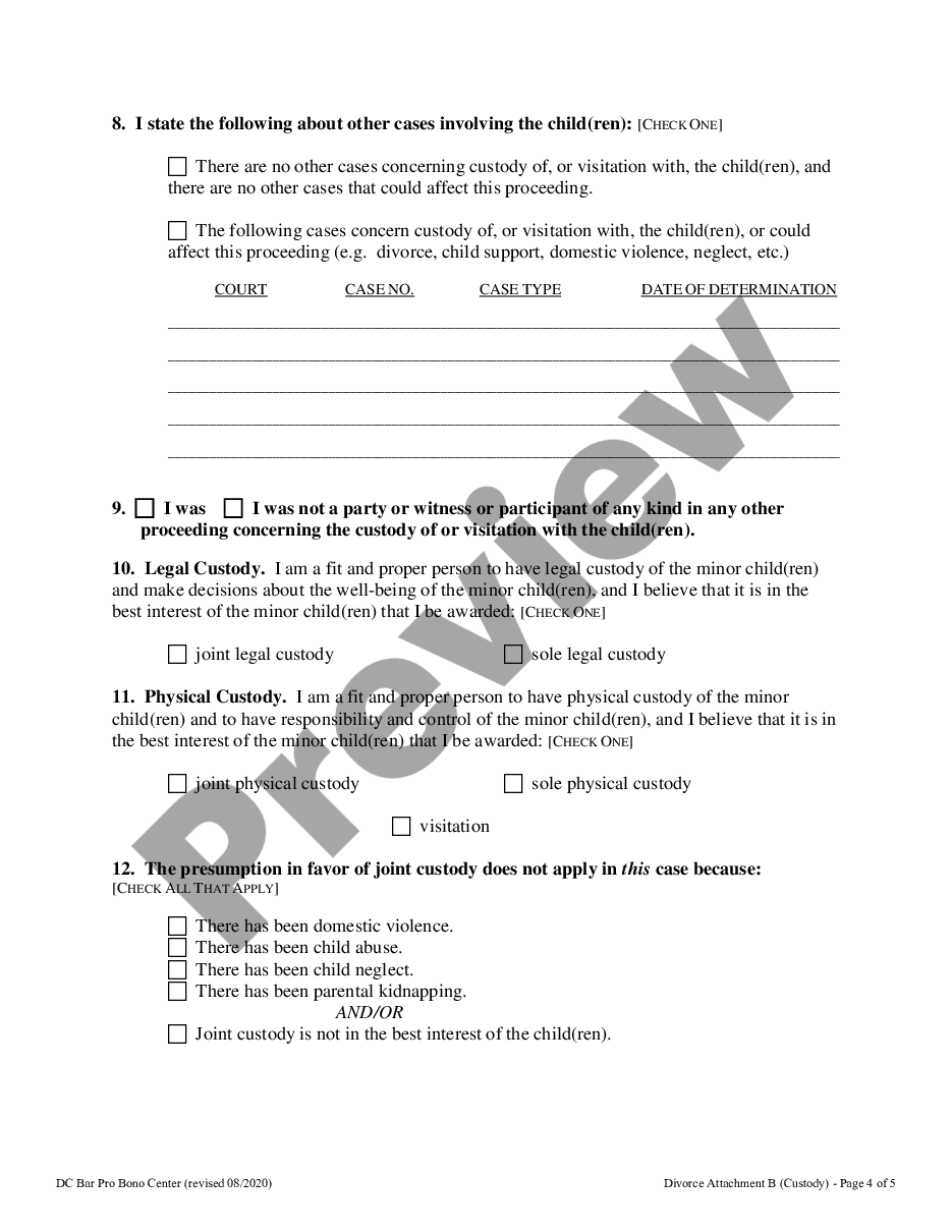 page 3 Attachment B - Required Information for Custody preview
