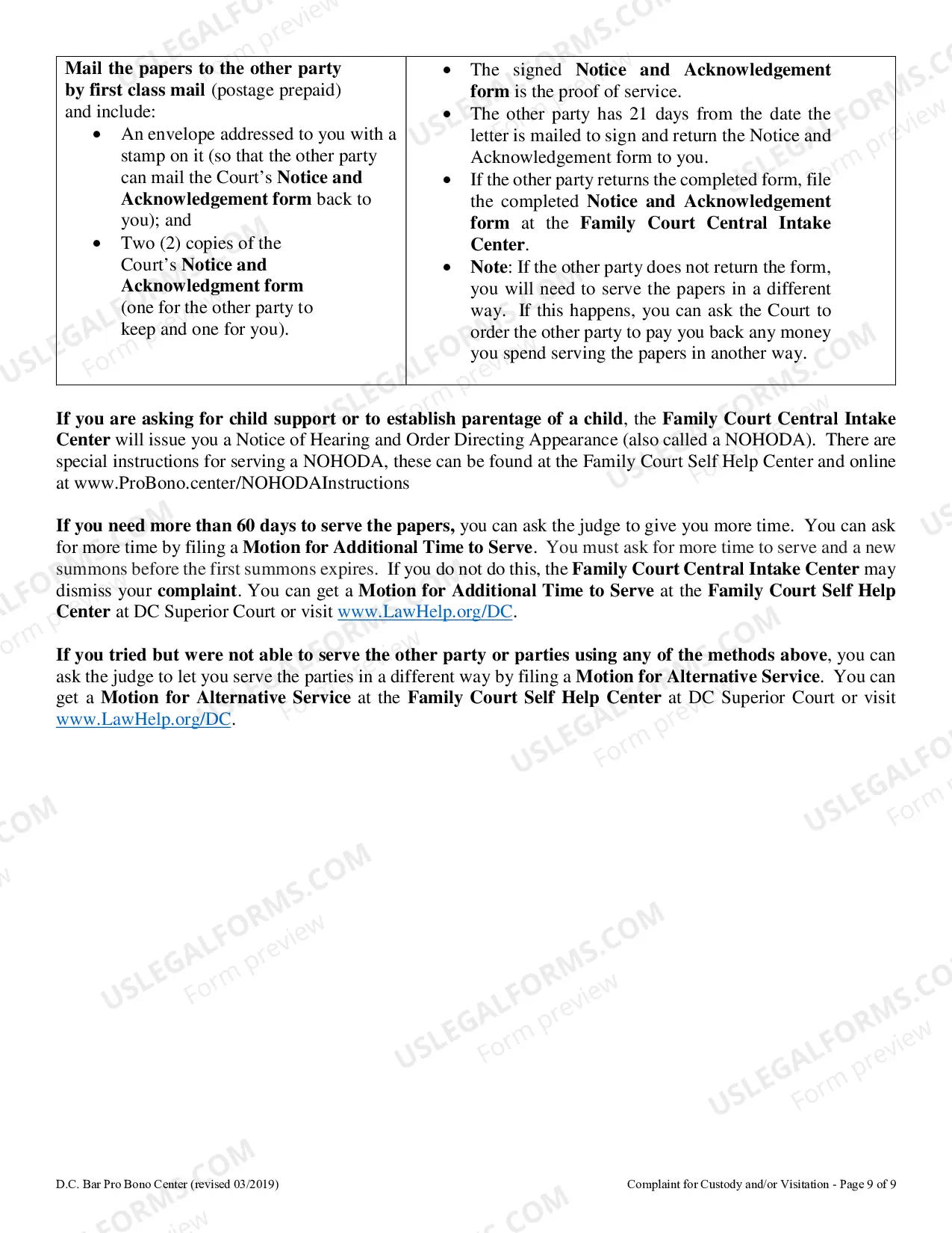 Preview Complaint for Custody and or Access to Children
