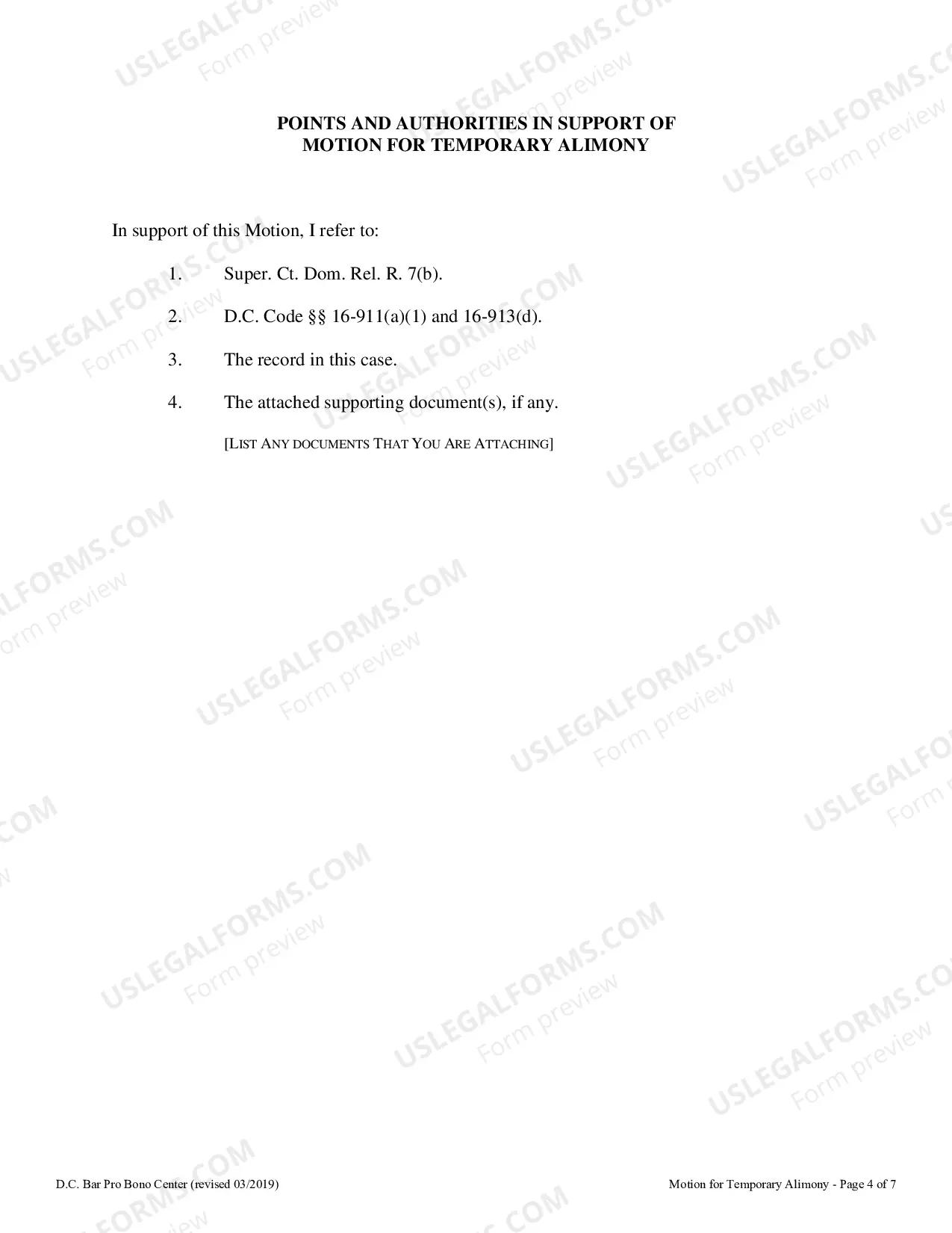 Preview Motion for Temporary Alimony