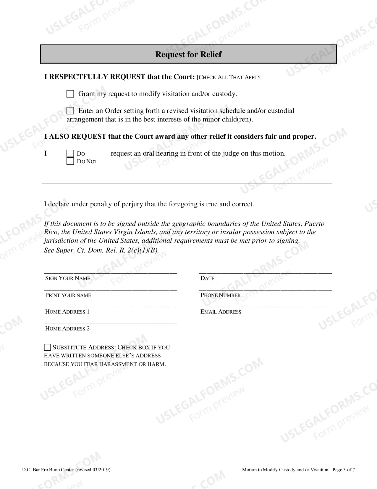 Preview Motion to Modify Access to Children - Custody