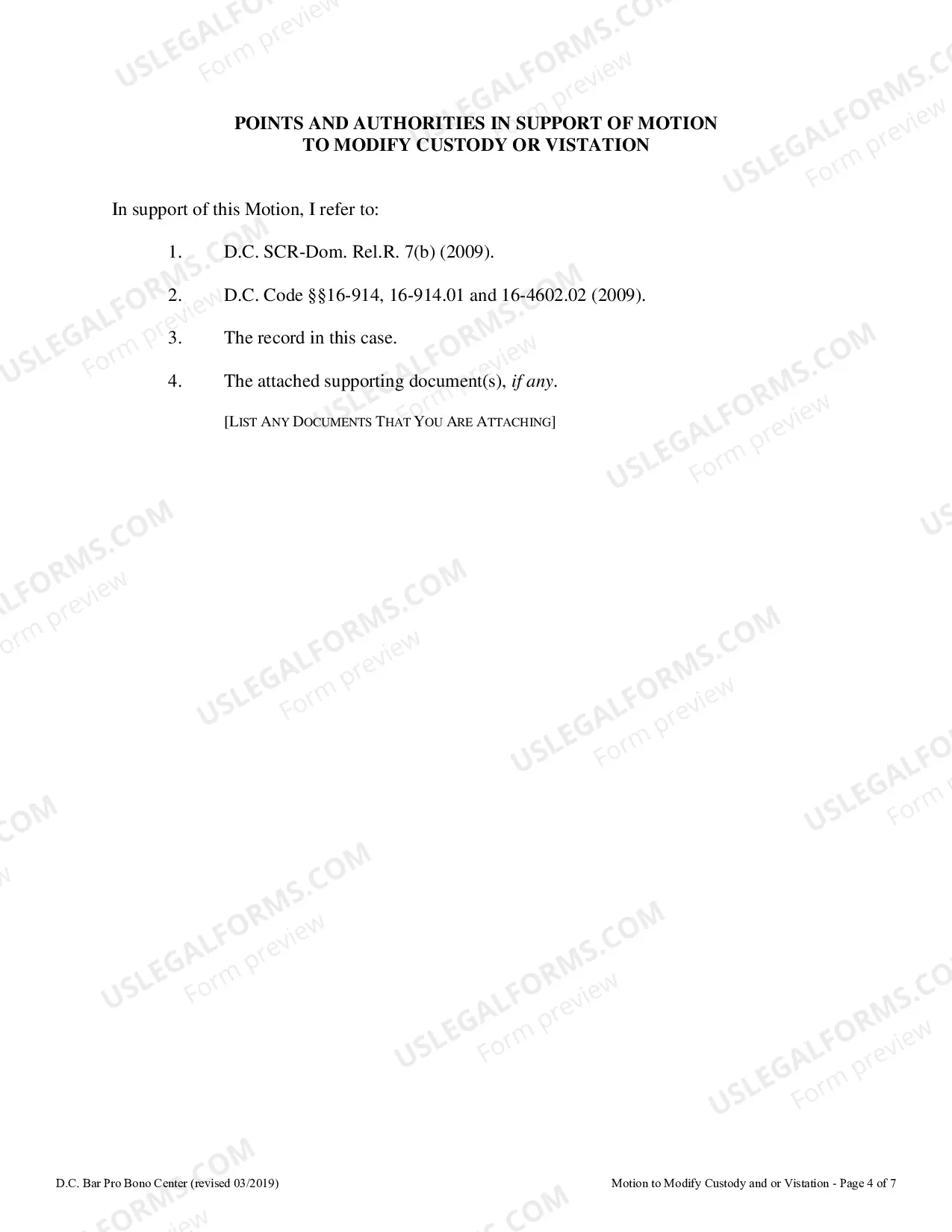 Preview Motion to Modify Access to Children - Custody
