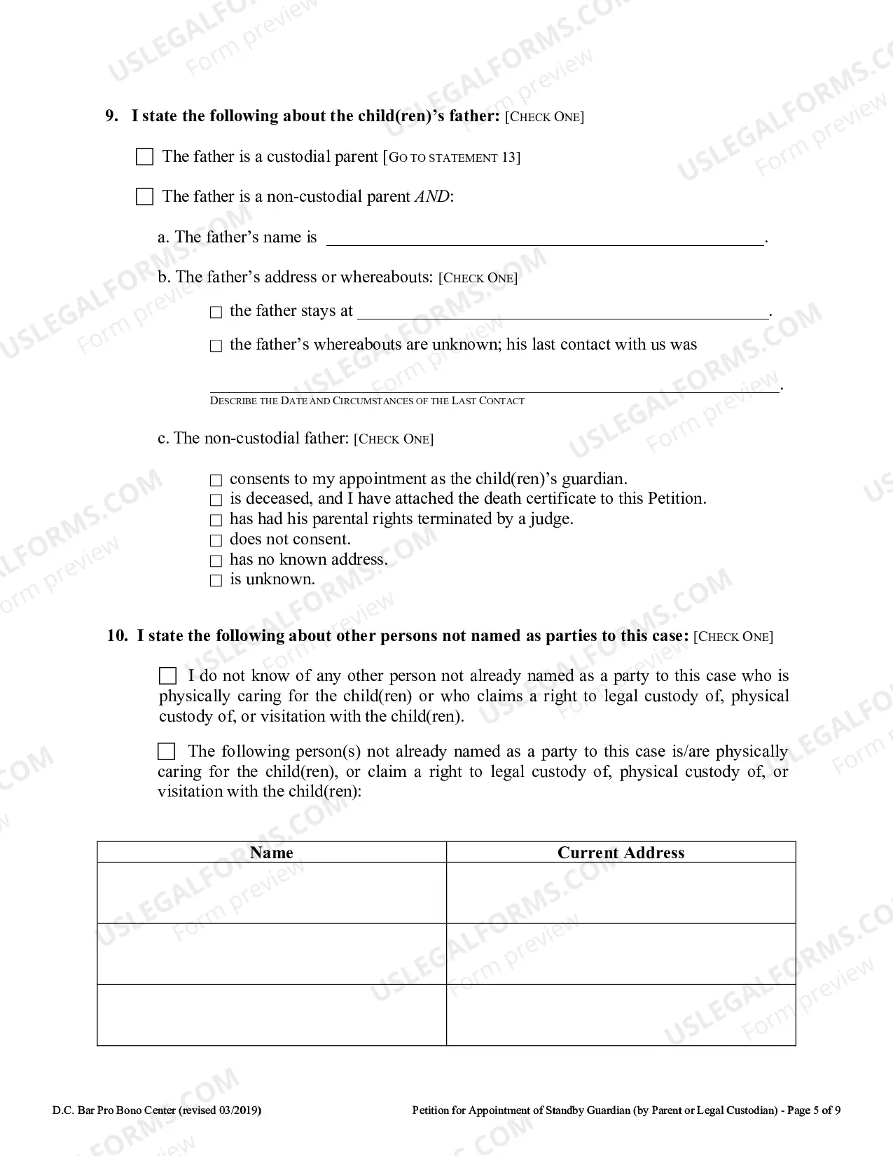 Preview Petition for Appointment of Standby Guardian - by Parent or Legal Custodian