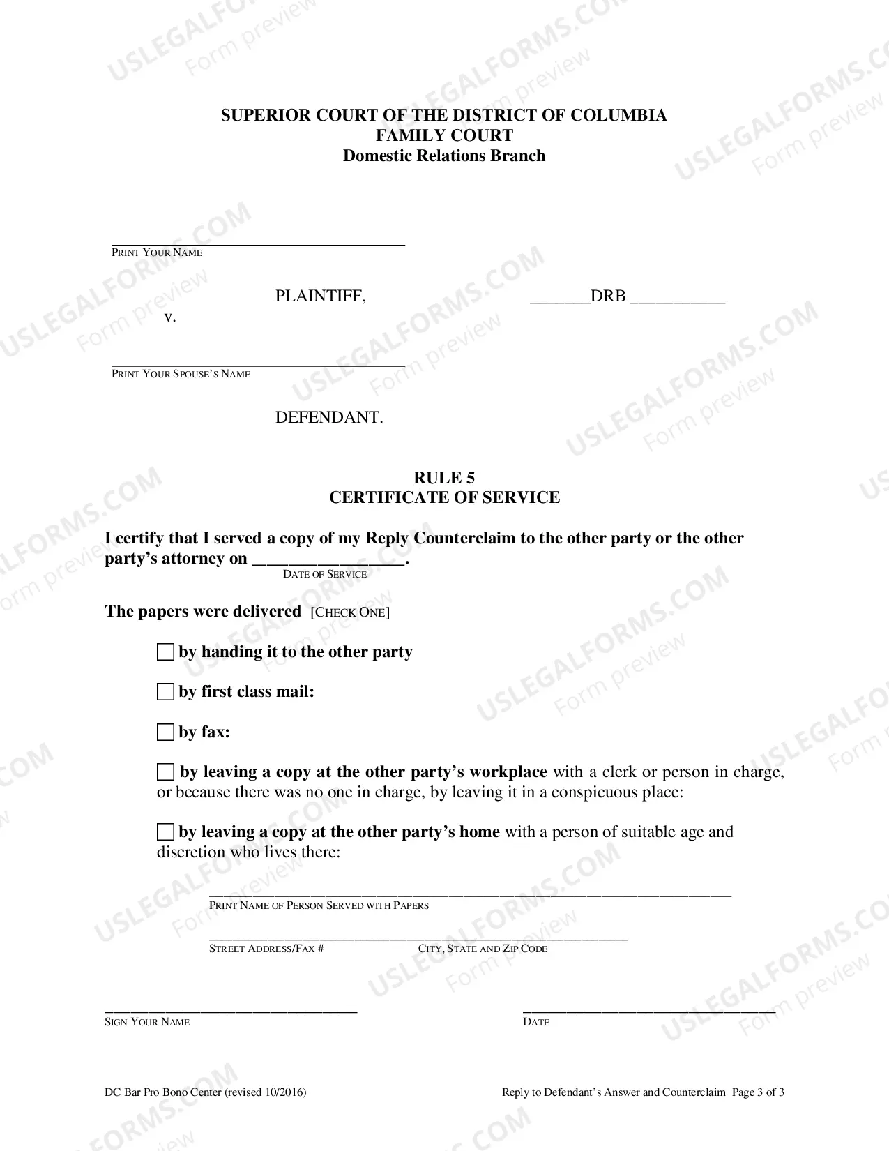 Preview Plaintiff's Reply to Defendant's Counterclaim for Absolute Divorce