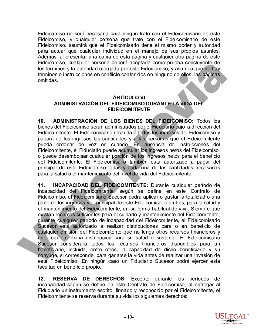 Preview Fideicomiso en vida para esposo y esposa con un hijo