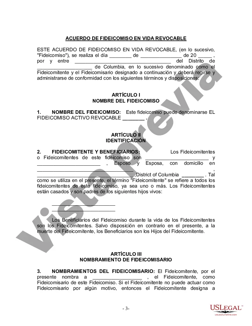 Preview Fideicomiso en vida para esposo y esposa con hijos menores o adultos