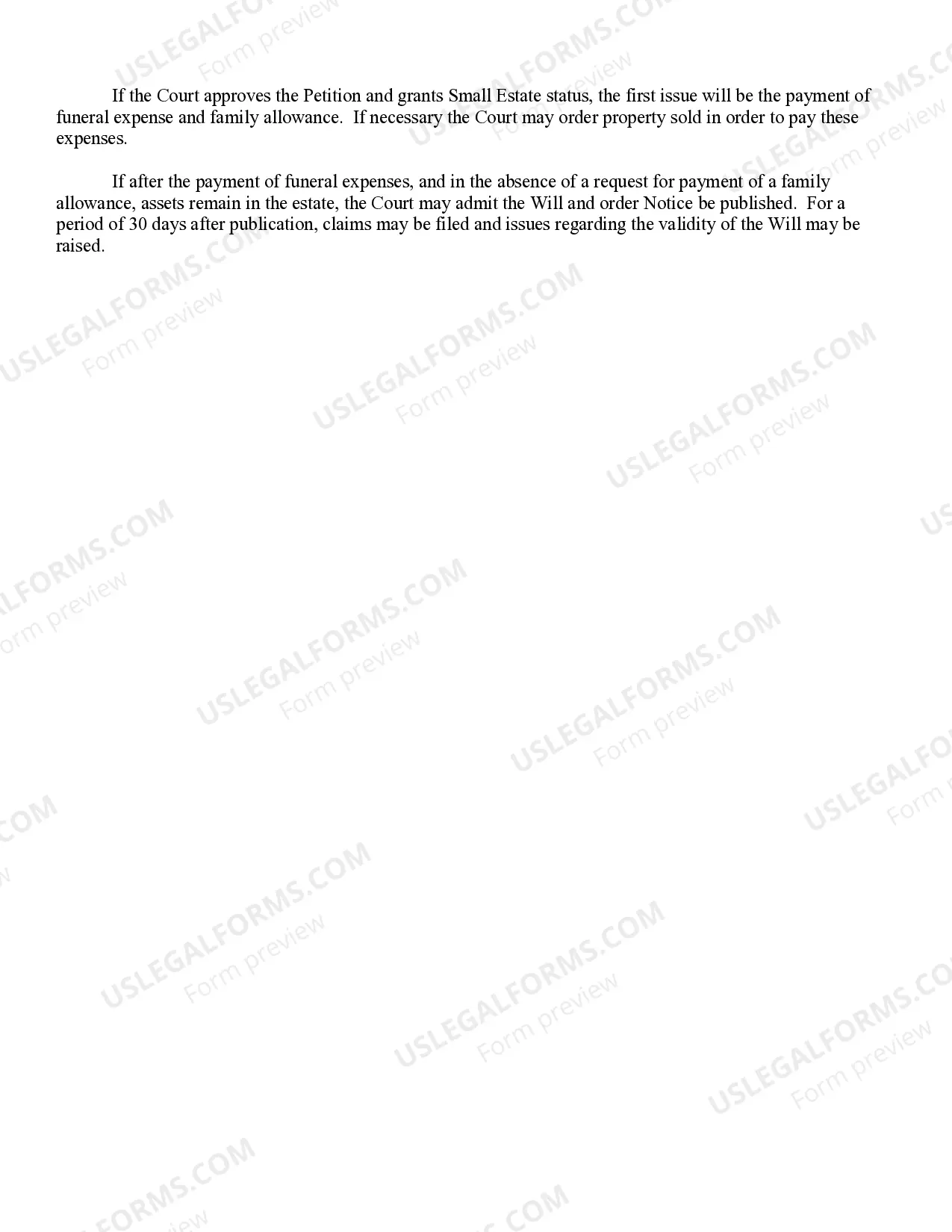 Preview Small Estate Administration Package for Estates under $40,000