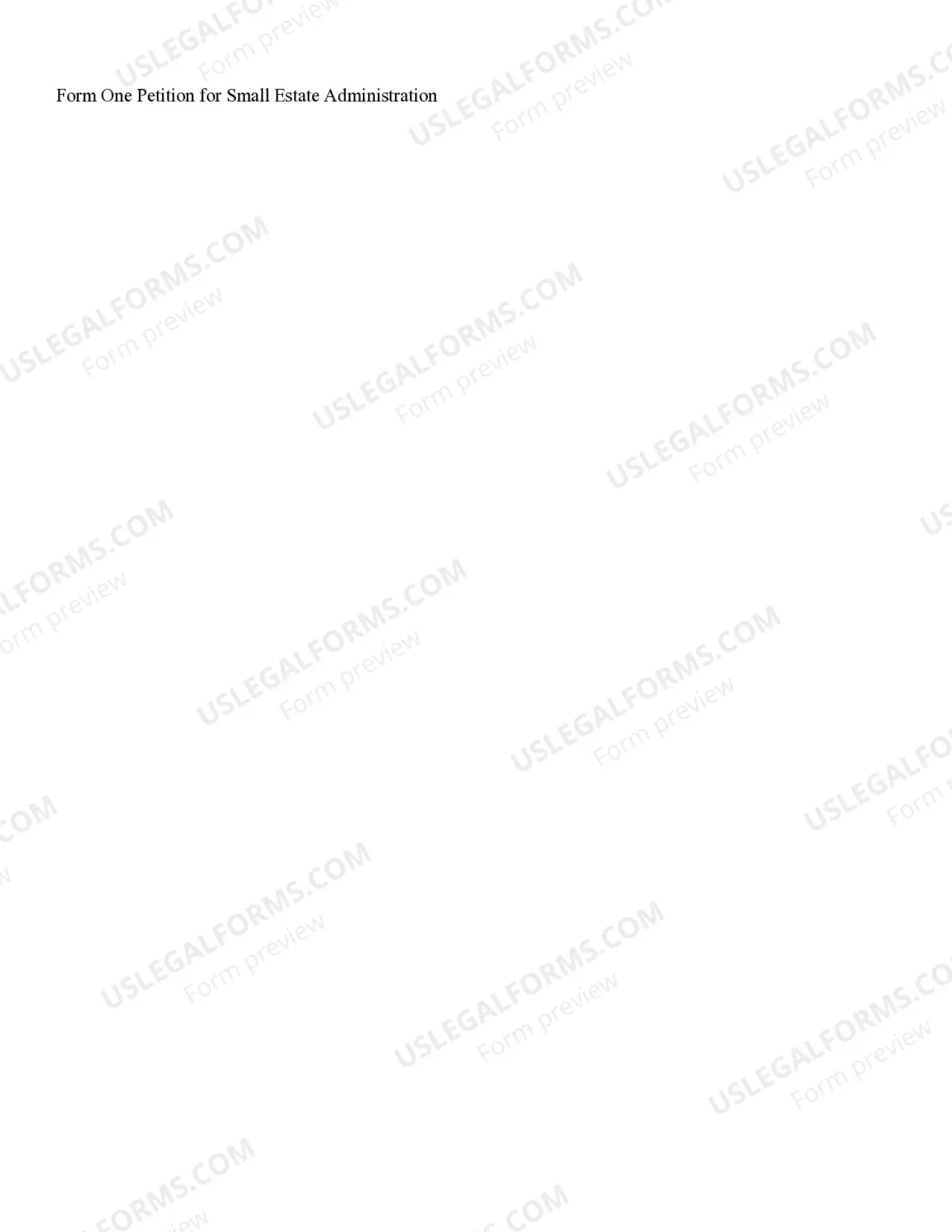 Preview Small Estate Administration Package for Estates under $40,000