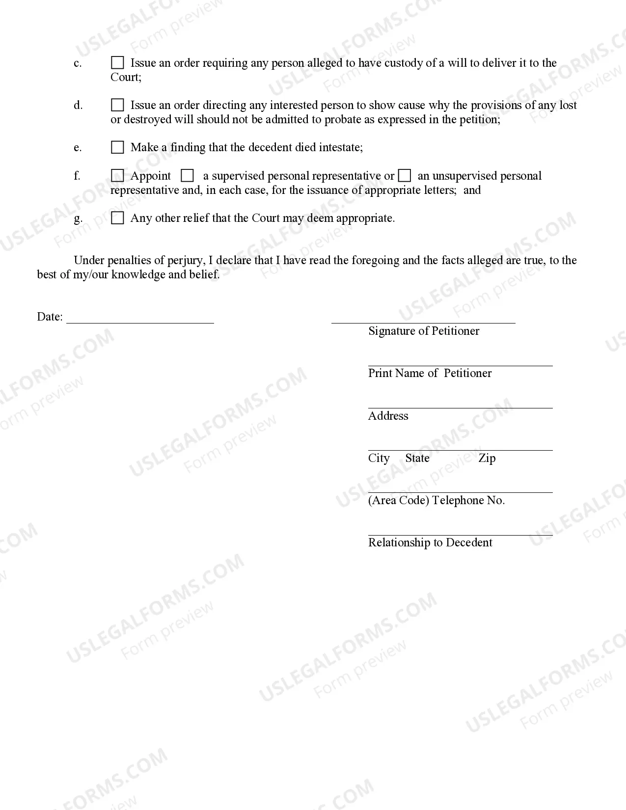 Preview Small Estate Administration Package for Estates under $40,000