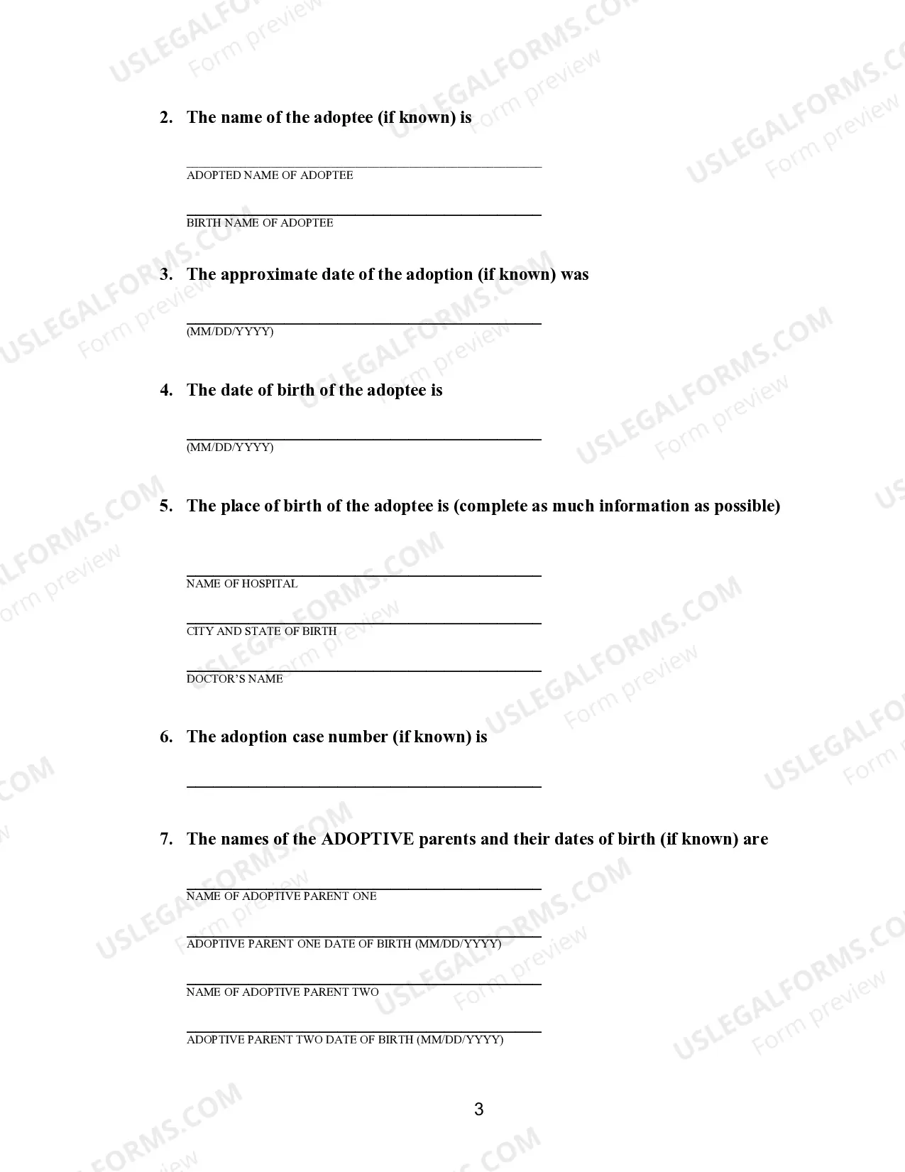 Preview Petition to Break Seal of Adoption