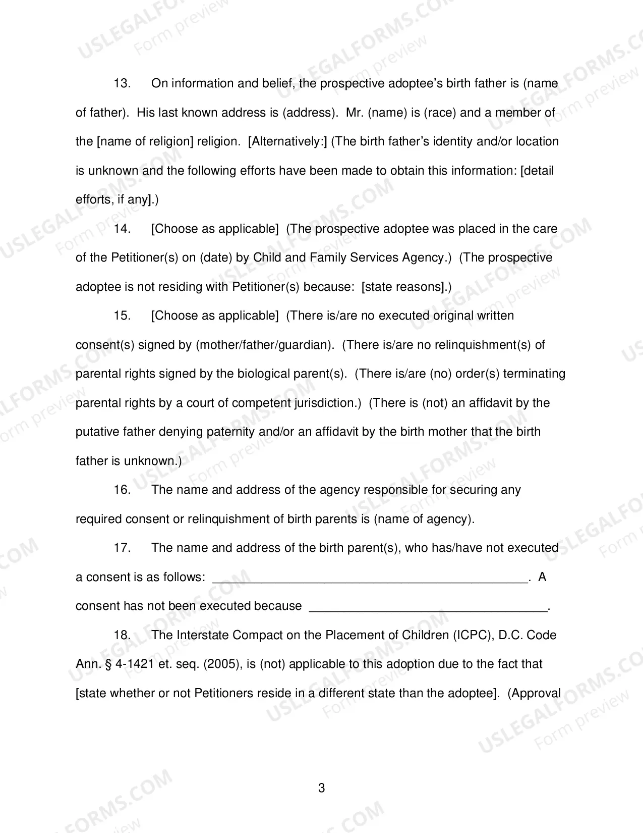 Preview Petition for Adoption