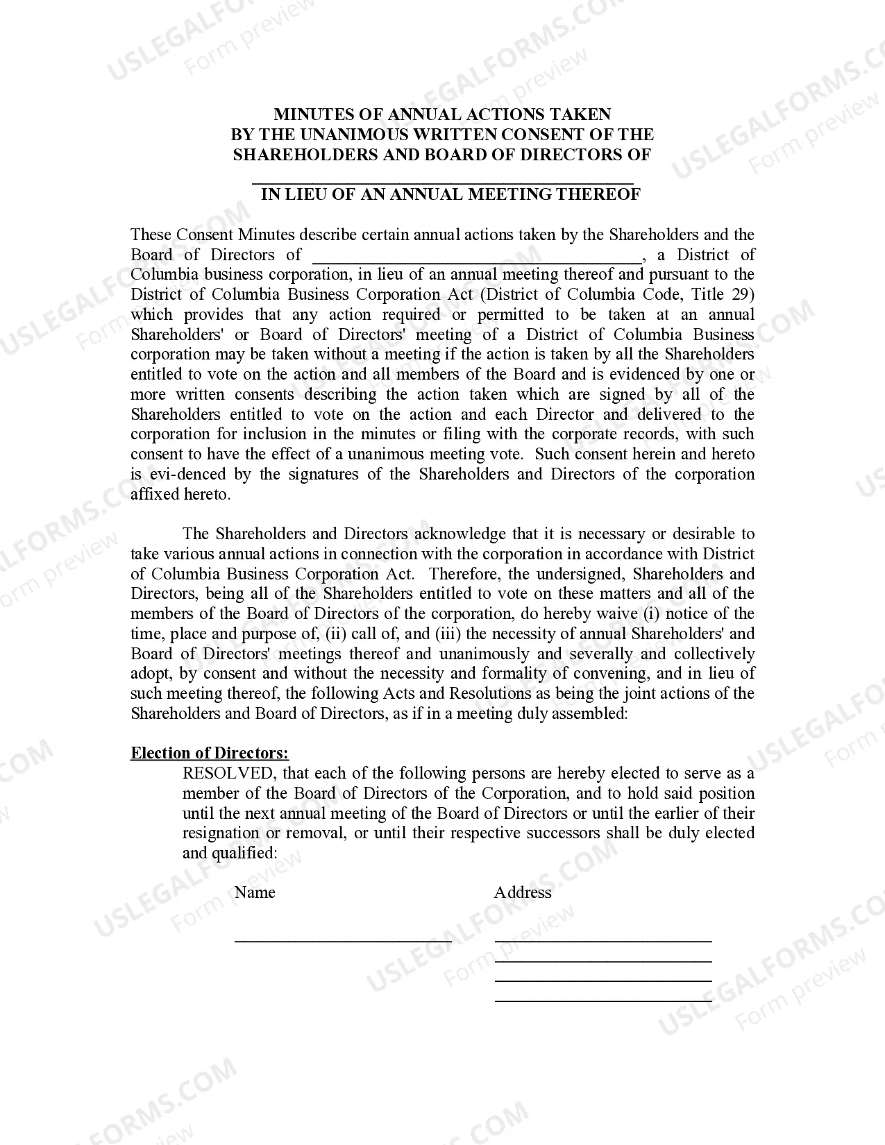 Preview Annual Minutes