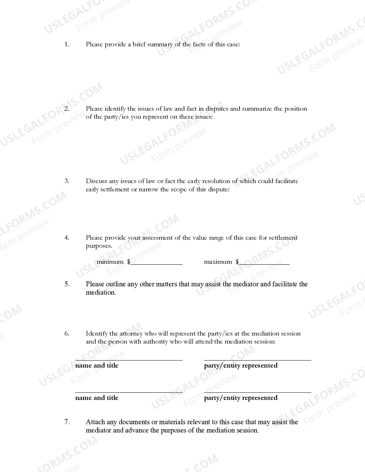 Preview Medical Malpractice - Confidential Mediation Statement
