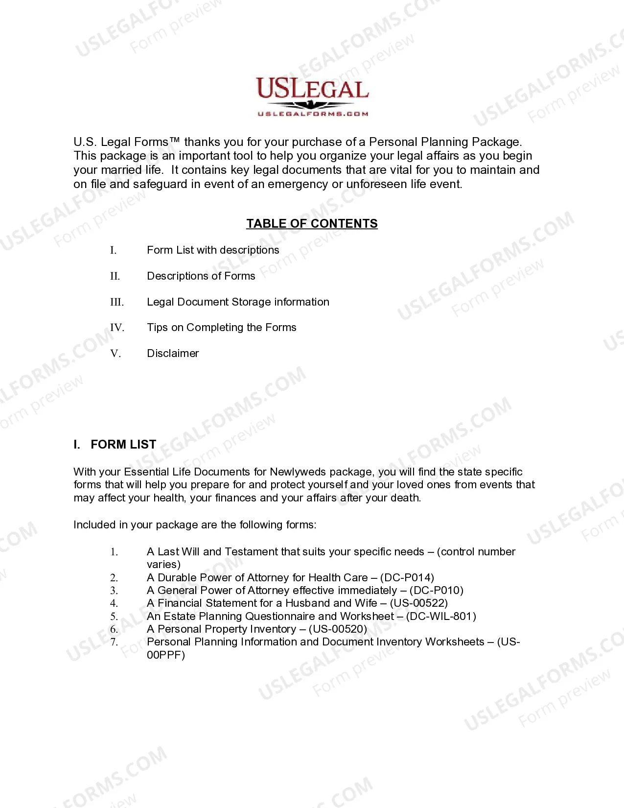 Preview District of Columbia Essential Legal Documents for Newlyweds