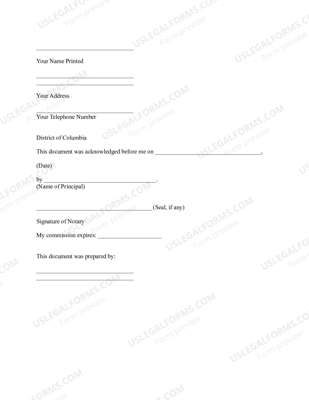 Preview Statutory General Power of Attorney - General, Durable, Limited