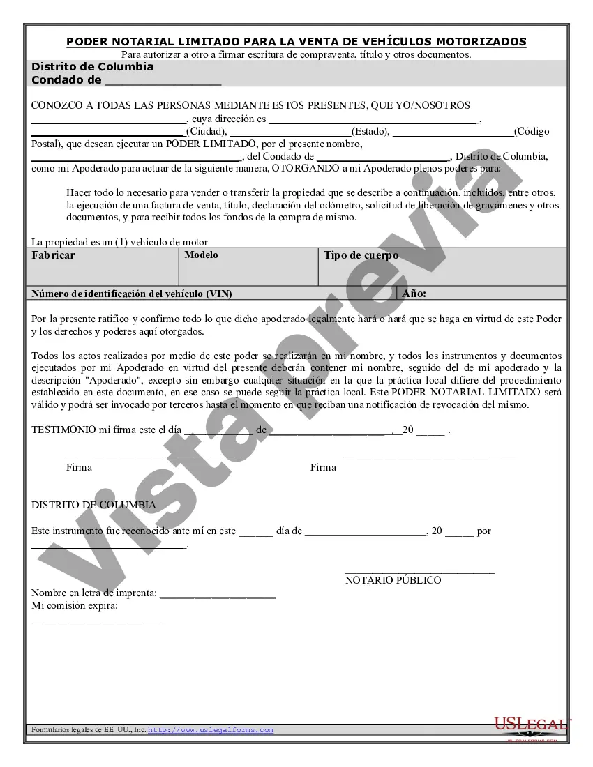 Preview Poder notarial para la venta de vehículos de motor