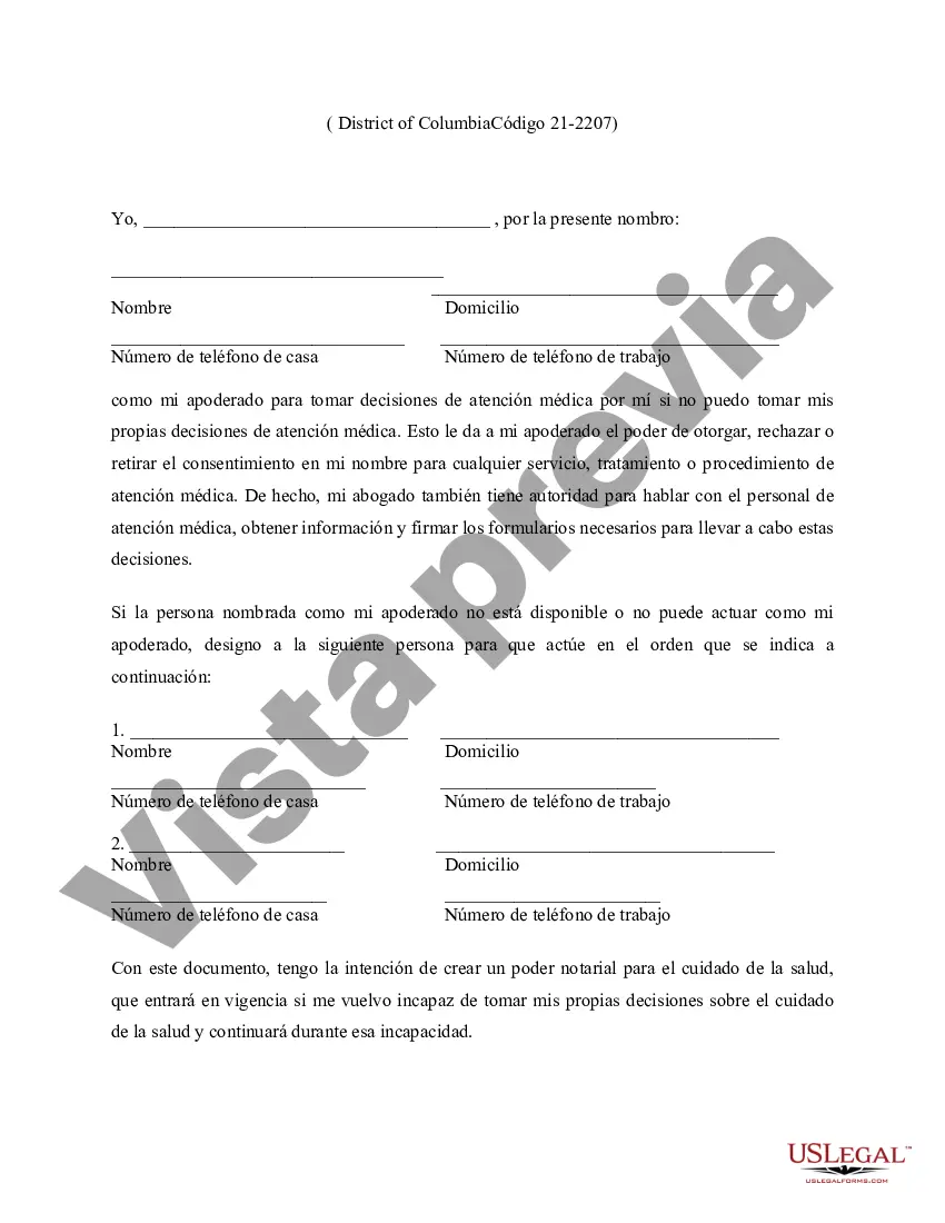 Preview Poder legal para el cuidado de la salud