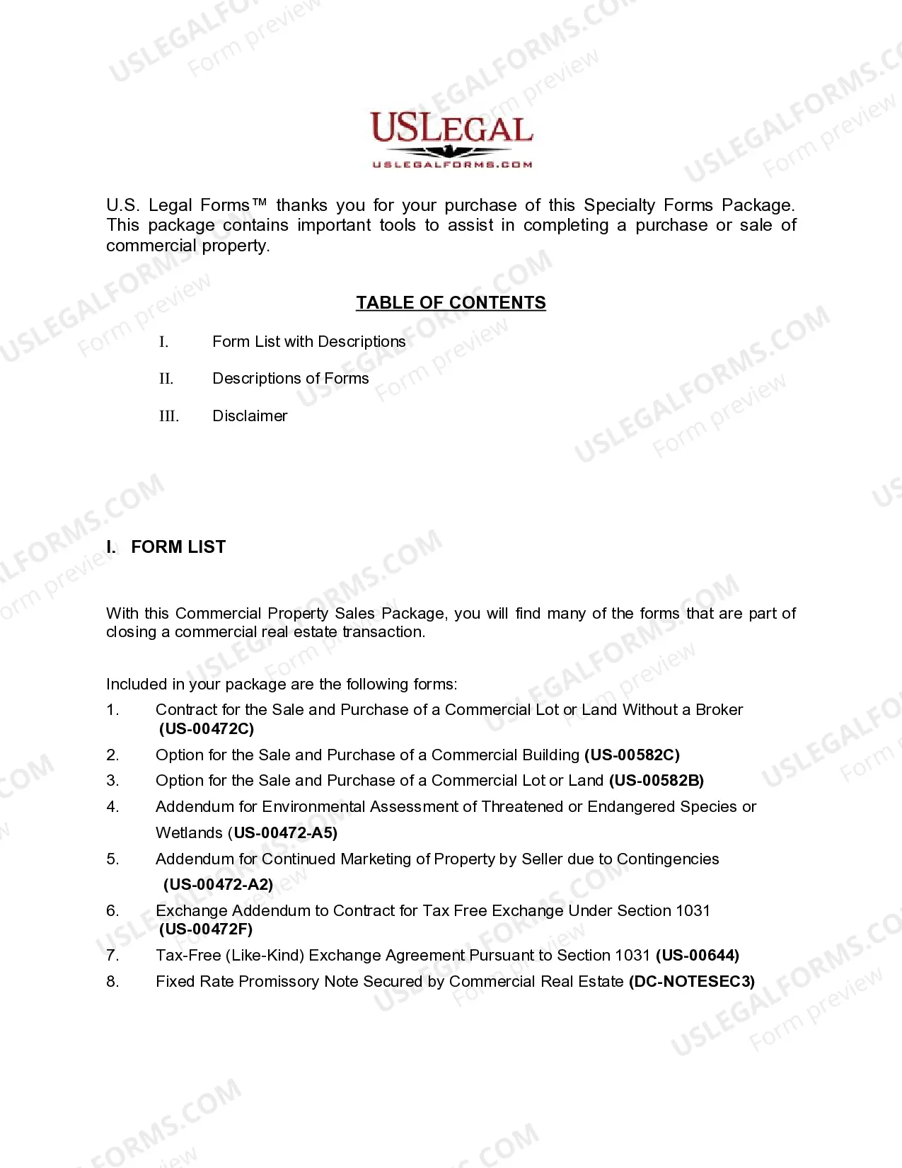 Preview District of Columbia Commercial Property Sales Package