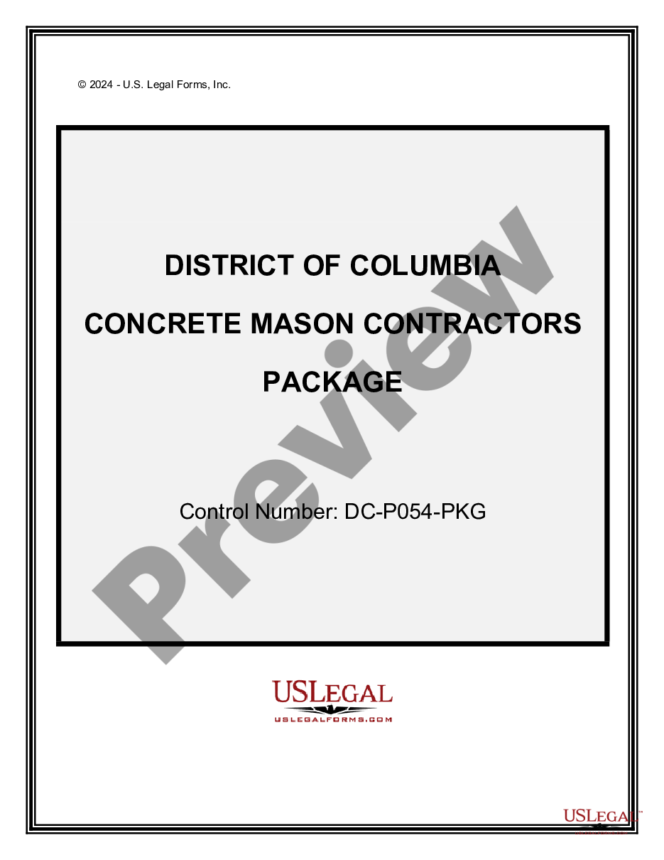 page 0 Concrete Mason Contractor Package preview