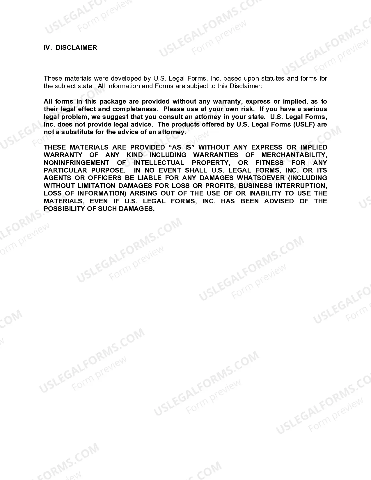 Preview District of Columbia Postnuptial Agreements Package