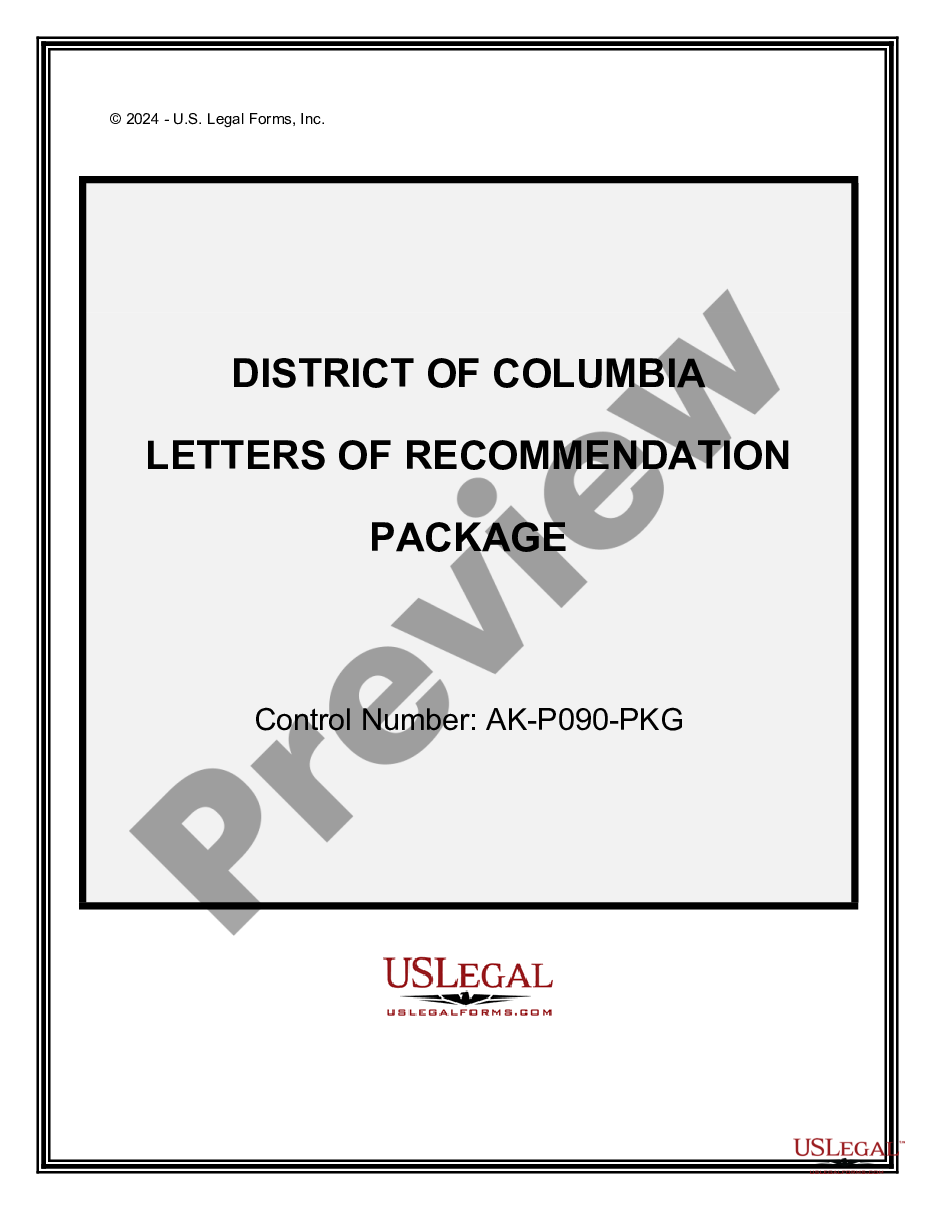 page 0 Letters of Recommendation Package preview