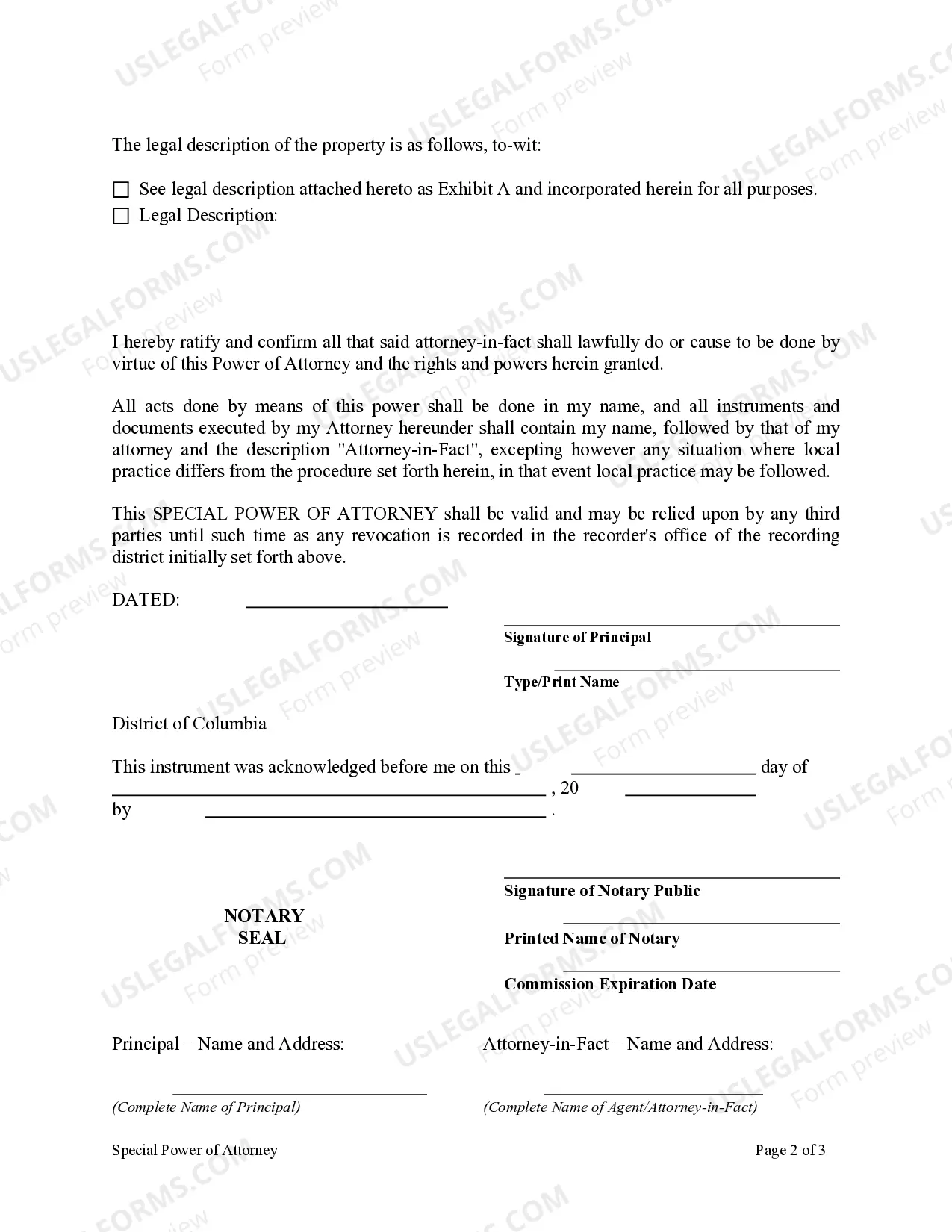 Preview Special or Limited Power of Attorney for Real Estate Sales Transaction By Seller