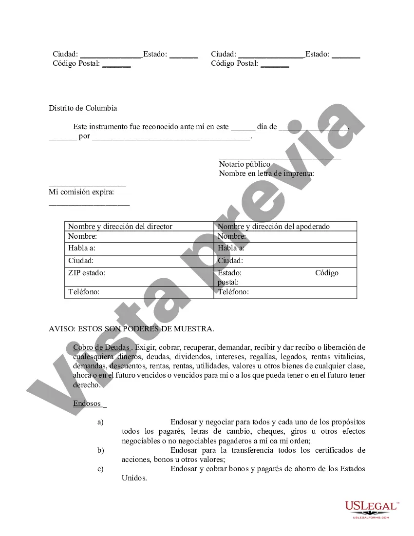 Preview Poder notarial limitado en el que se especifican poderes con ejemplos de poderes incluidos