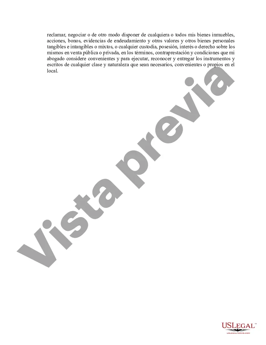 Preview Poder notarial limitado en el que se especifican poderes con ejemplos de poderes incluidos