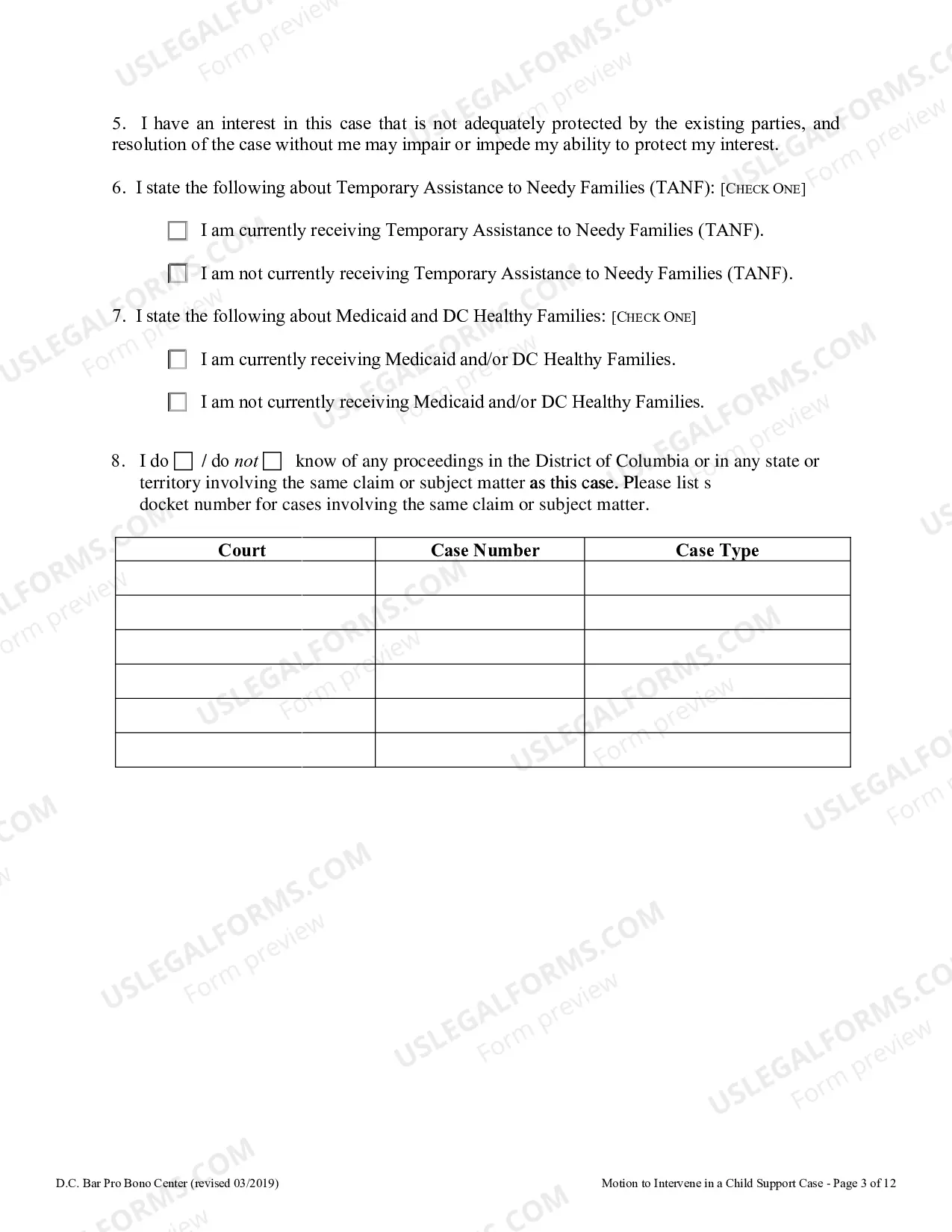Preview Motion to Intervene in Child Support Case