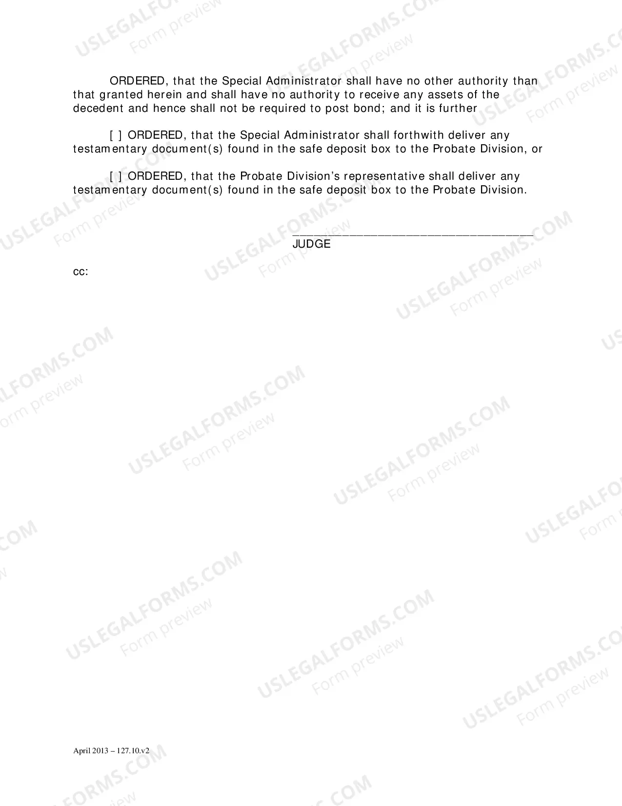 Preview Petition for Appointment of a Special Administrator to Open a Safe Deposit Box