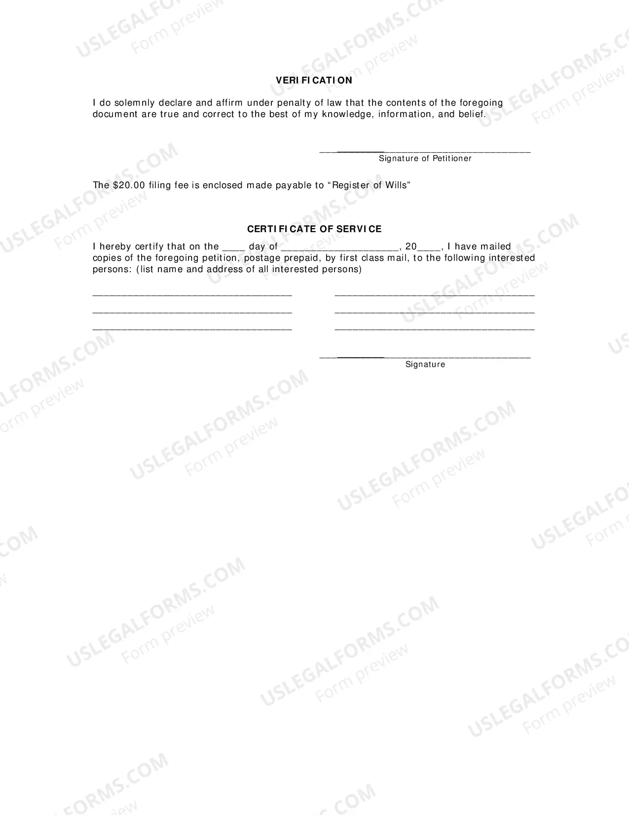 Preview Petition to Request Supervised Administration Pursuant to D.C. Code 20-403